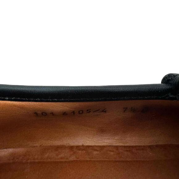 Gucci Black Leather Horsebit Lug Sole Loafers Silver Bit Detail Preppy Designer - Picture 9 of 13